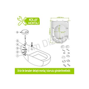 Aqua Bagno Diomand Yavaş Kapanan Klozet Kapağı