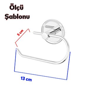 Tuvalet Kağıtlık Yapışkanlı Açık Aparat Wc Kağıt Standı Bez Havluluk Paslanmaz Metal Sağlam Krom