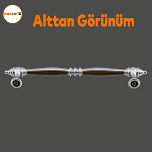 Petek Mobilya Mutfak Dolabı Çekmece Dolap Kapak Kulpu Düz Metal Kulp Kulbu Kulpu (96 Mm-9.6 Cm) Krom