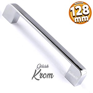 Gölcük 128 Mm Çekmece Dolap Mutfak Kulpu Kapak Kulbu Metal Kulp Mobilya Krom Renk Dolabı Kulpları