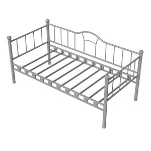 Argimo Kamelya Sedir Metal Gri Karyola 90x190
