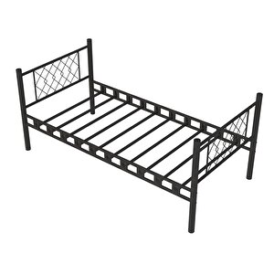 Argimo Metis Tek Kişilik Metal Siyah Karyola 90x190