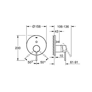Grohe Essence Ankastre Banyo/duş Bataryası - 24167gn1