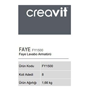 Creavit Fy1500 Faye Lavabo Armatürü