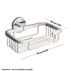 Decordem Banora Kare Tel Sabunluk, Paslanmaz Metal, Krom