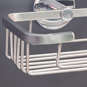 Decordem Banora Kare Tel Sabunluk, Paslanmaz Metal, Krom