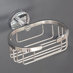 Decordem Banora Oval Tel Sabunluk, Paslanmaz Metal, Krom