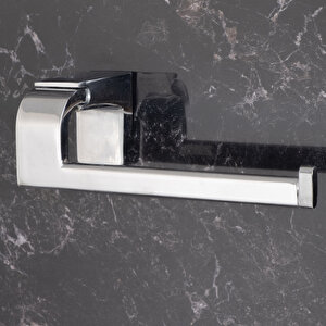 Decordem Banora Ikon Premium Açık Tuvalet Kağıtlığı, Pirinç Paslanmaz, Krom