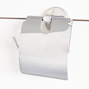 Decordem Banora Runa Kapaklı Tuvalet Kağıtlığı, Paslanmaz Metal, Krom