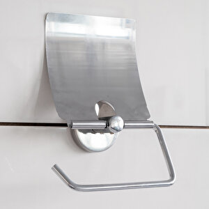 Decordem Banora Runa Kapaklı Tuvalet Kağıtlığı, Paslanmaz Metal, Krom