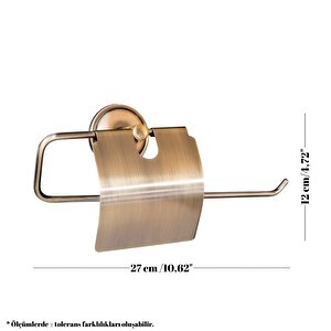 Decordem Banora Antiq Lux Kapaklı Havluluk, Banyo, Mutfak, Peçetelik, Askılık, Paslanmaz Metal, Bronz