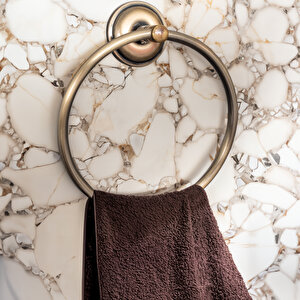 Banora Antiq Lux Yuvarlak Havluluk, Banyo, Mutfak, Askılık, Paslanmaz Metal,Bronz