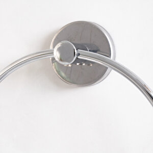 Banora Runa Yuvarlak Havluluk, Banyo, Mutfak, Paslanmaz Metal, Krom