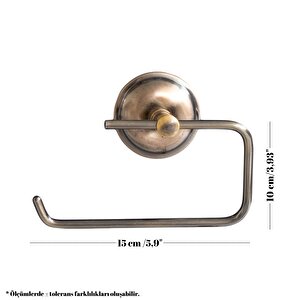 Decordem Banora Antiq 3'lü Banyo Seti, Paslanmaz Metal, Antik Bronz