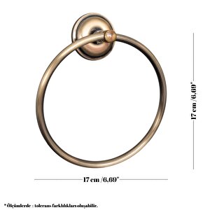 Decordem Banora Antiq 3'lü Banyo Seti, Paslanmaz Metal, Antik Bronz