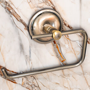 Decordem Banora Antiq 3'lü Banyo Seti, Paslanmaz Metal, Antik Bronz