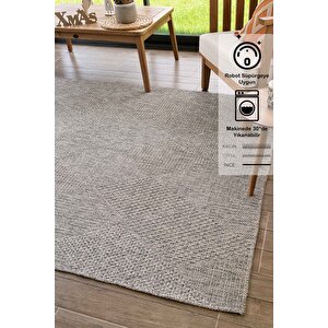 Rusticana 3104 Naturel Jüt Halı Modern Örme Kilim 140x200