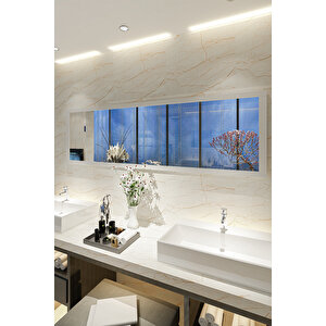 Givayo Wood's Nexus Modern Duvar Aynası 145x45 Beyaz