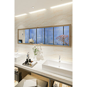 Givayo Wood's Nexus Modern Duvar Aynası 145x45 Çam