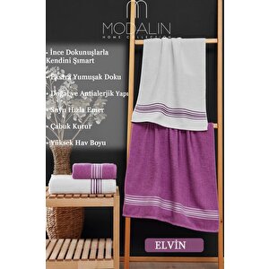 4 Lü Banyo Havlusu Seti Elvin - 70x140