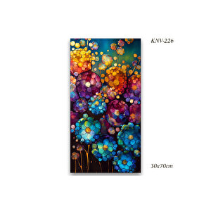 Yağlı Boya Görünümlü Çiçek Kanvas Tablo ----
