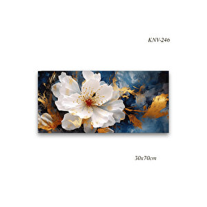 Yağlı Boya Görünümlü Çiçek Kanvas Tablo