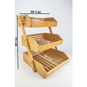 Digithome 3 Katlı Bambu Banyo Ve Makyaj Organizer Düzenleyici Kahverengi - Mien-670 C1-1-289