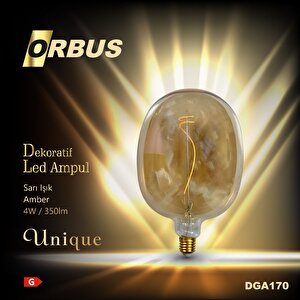 Dekoratif Led Ampul Amber 4w 350lm Dga170 Orb-dga170