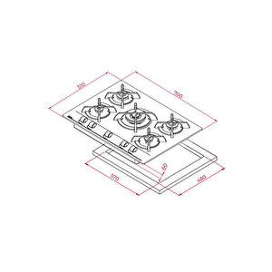 Teka Gbc 75030 Kbc Wh (e5) Beyaz Cam Ankastre Ocak