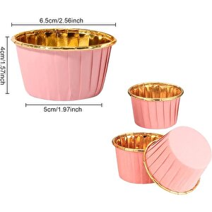 Dolphin Muffin Kağıt Karton Pembe Puantiyeli Cupcake Kek Kalıbı Kapsülü Kabı - 50 Adetlik 3 Paket