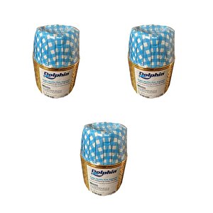 Muffin Kağıt Karton Mavi Altın Desenli Cupcake Kek Kalıbı Kapsülü Kabı - 25 Adetlik 3 Paket