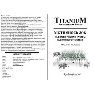 Titanium Night Shock 30k Elektirikli Çit Sistemi Set-1 30000 Volt