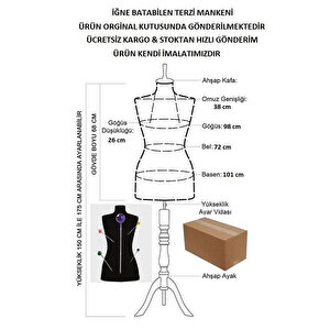 42 Beden Full İğne Batan Terzi Mankeni Prova Mankeni Vitrin Mankeni