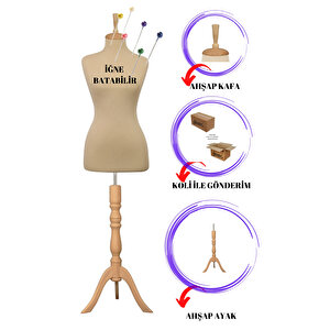 46 Beden Full İğne Batabilen Terzi Mankeni Prova Mankeni Vitrin Mankeni