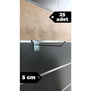 5 Cm - 25 Adet Kanallı Pano Kancası Raf Askısı