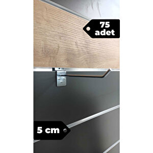 5 Cm - 75 Adet Kanallı Pano Kancası Raf Askısı