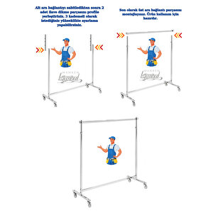 Yüksek Kalite Metal Orta Stand Konfeksiyon Standı Askılık