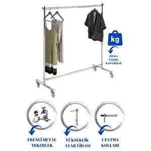 Yüksek Kalite Metal Orta Stand Konfeksiyon Standı Askılık