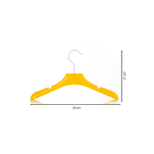 Sarı Plastik 30 Cm Çocuk Askısı Çocuk Elbise Askısı Çocuk Kıyafet Askısı