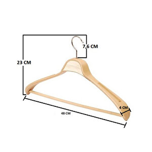 10 Adet Yüksek Kalite 48 Cm Ahşap Askı Ceket Askısı Takım Elbise Askısı Ahşap Elbise Askısı