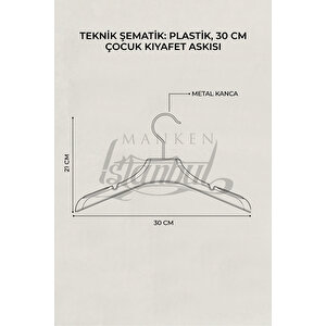 10 Adet Sarı Plastik 30 Cm Çocuk Askısı Çocuk Elbise Askısı Çocuk Kıyafet Askısı