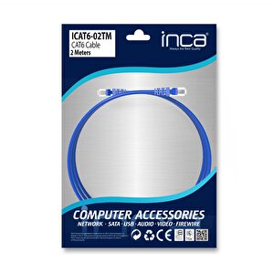 Inca Icat6-02tm Cat6 2 Metre Mavi Patch Kablo 72403259