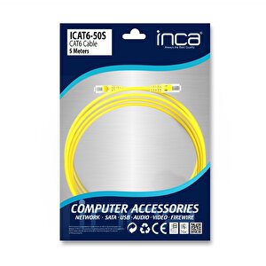 Inca Icat6-50s Cat6 5 Metre Sarı Icat6-50s