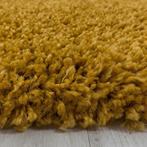 Tek Renk Altın Rengi Yumuşak Post Peluş Shaggy Halı Salon Oturma Odası Yolluk Mutfak Halısı