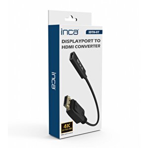 INCA IDTH-07 Displayport erkek , HDMI Dişi çıkış 20 cm 4K Ultra HD 60Hz 3840×2160 çözünürlük