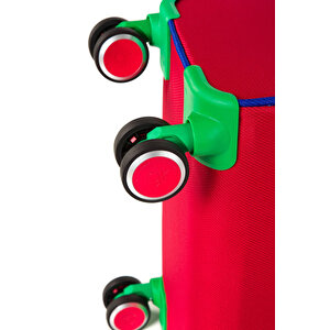 United Colors Of Benetton Ultra Light Hafif Lüx Kumaş Orta Boy Valiz Kırmızı Bnt2100