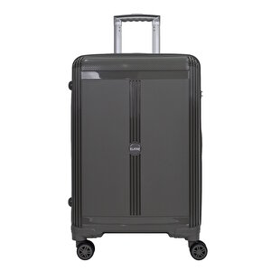 Premium Polipropilen Büyük Boy Kırılmaz Valiz Antrasit V303