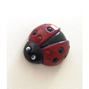 Özel Tasarım Mini Uğurböceği Seramik Kabartmalı Dekor