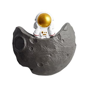 Dekoratif Modern Büyük Boy 1 Adet Astronot Ve Ay Figürlü Ev Dekoru Çocuk Odası Duvar Dekoru