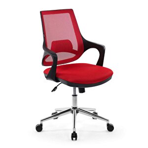 Skagen Çalışma Koltuğu | Ofis Sandalyesi | Metal Ayaklı Kırmızı